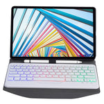 BM20S For Lenovo Tab M10 Plus (3rd Gen) Bluetooth-Compatible Keyboard Leather Protective Case Cover with Triangle Stand Backlight