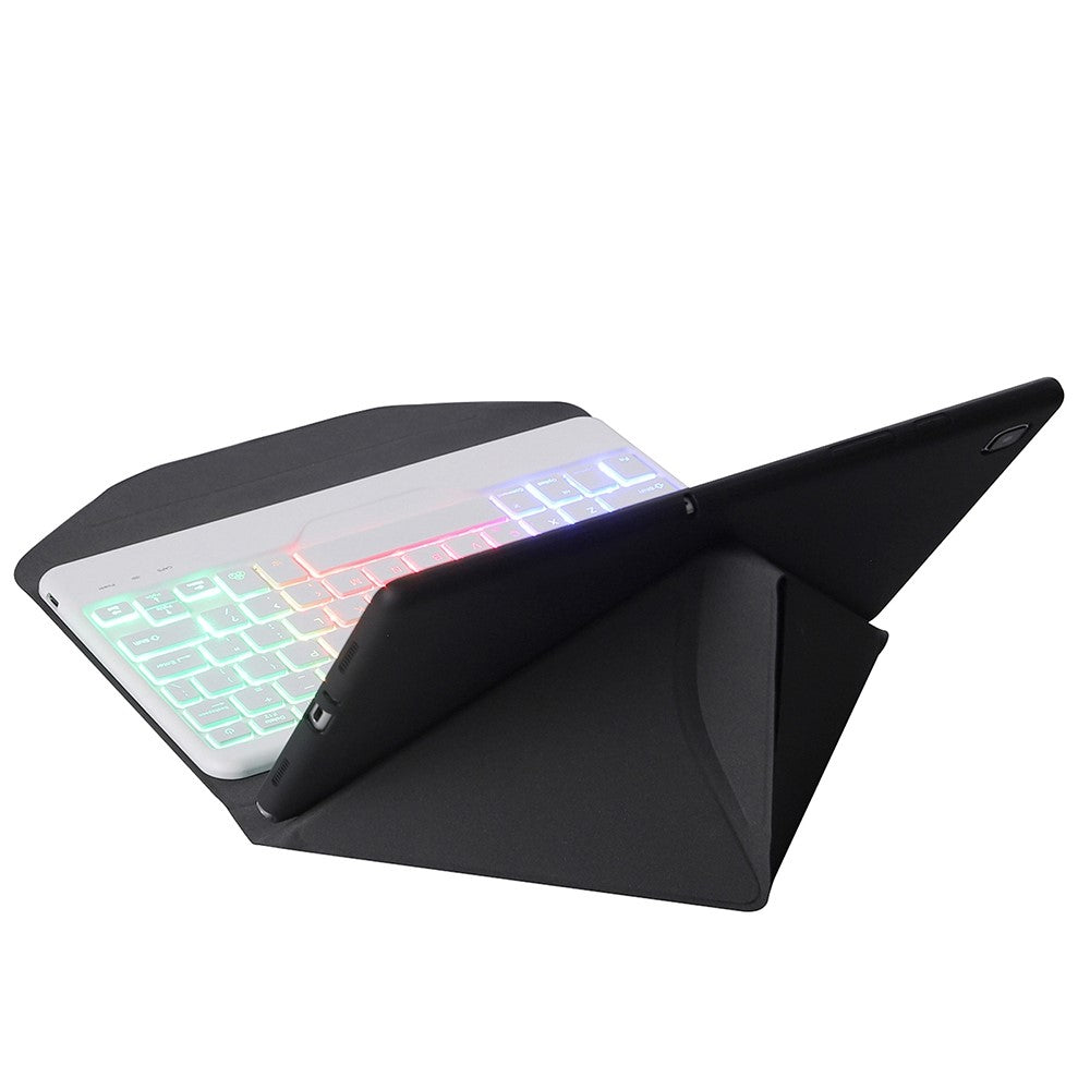 BM20S For Lenovo Tab M10 Plus (3rd Gen) Bluetooth-Compatible Keyboard Leather Protective Case Cover with Triangle Stand Backlight