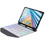 BM20S For Lenovo Tab M10 Plus (3rd Gen) Bluetooth-Compatible Keyboard Leather Protective Case Cover with Triangle Stand Backlight