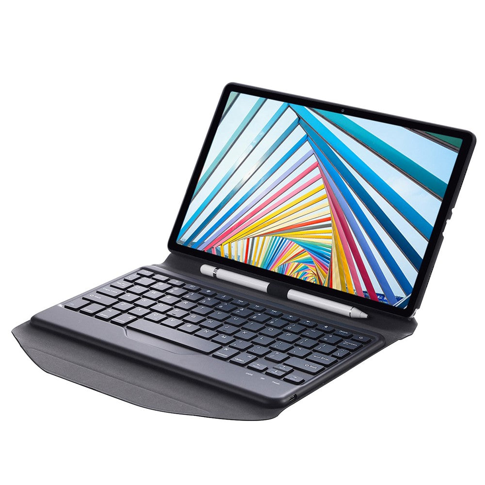 BM20 For Lenovo Tab M10 Plus (3rd Gen) TB-125FU Leather Case Bluetooth-Compatible Keyboard Stand Built-In Pen Slot