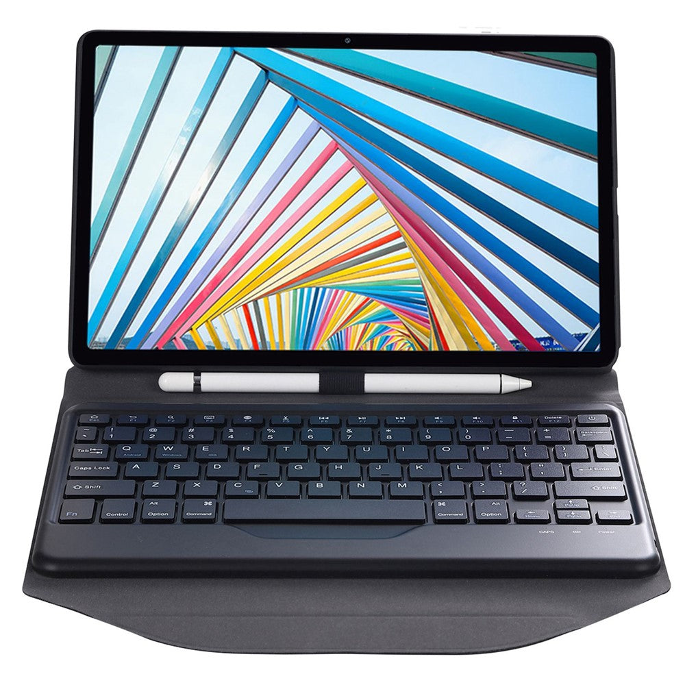 BM20 For Lenovo Tab M10 Plus (3rd Gen) TB-125FU Leather Case Bluetooth-Compatible Keyboard Stand Built-In Pen Slot