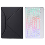 B0N5S For Xiaomi Pad 5/5 Pro Bluetooth-compatible Keyboard Case Backlit Wireless Keyboard Tablet Leather Cover + TPU Back Shell with Triangle Stand
