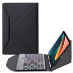 B0N5S For Xiaomi Pad 5/5 Pro Bluetooth-compatible Keyboard Case Backlit Wireless Keyboard Tablet Leather Cover + TPU Back Shell with Triangle Stand