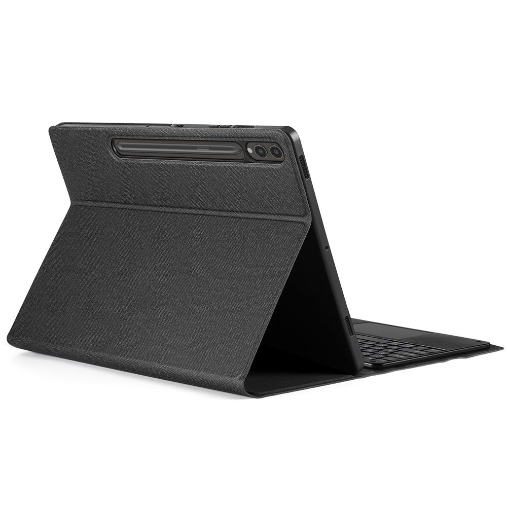 DUX DUCIS For Samsung Galaxy Tab S9+ / S9 FE+ Leather Folio Cover Stand Tablet Case + Detachable Bluetooth-compatible Keyboard with Touchpad
