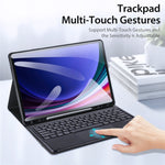 DUX DUCIS For Samsung Galaxy Tab S9+ / S9 FE+ Leather Folio Cover Stand Tablet Case + Detachable Bluetooth-compatible Keyboard with Touchpad