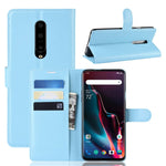 Litchi Texture Wallet Stand Läder Mobilskal till OnePlus 7 Pro