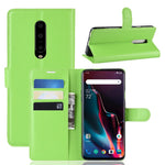 Litchi Texture Wallet Stand Läder Mobilskal till OnePlus 7 Pro