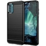 For Nokia G21/G11 Brushed Carbon Fiber Texture TPU Back Case Phone Drop-proof Cover