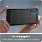 For Nokia G21/G11 Brushed Carbon Fiber Texture TPU Back Case Phone Drop-proof Cover