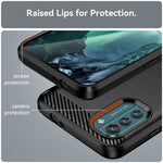 For Nokia G21/G11 Brushed Carbon Fiber Texture TPU Back Case Phone Drop-proof Cover