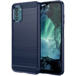 For Nokia G21/G11 Brushed Carbon Fiber Texture TPU Back Case Phone Drop-proof Cover