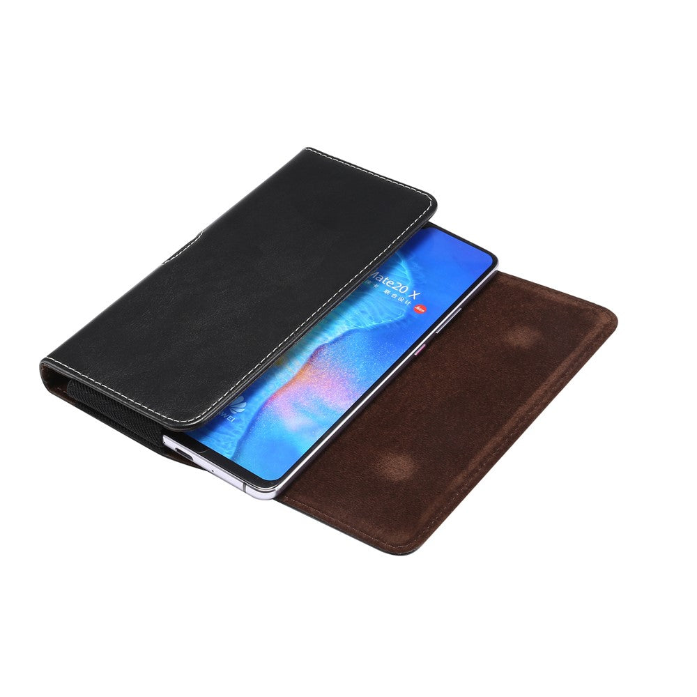Men's PU Leather Cross Matte Classic Waist Bag for 6.4/6.5/6.9-inch Phone Case