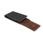 5.5 inch Universal Wear-resistant Leather Belt Clip Phone Pouch Case for iPhone Samsung Huawei Etc.