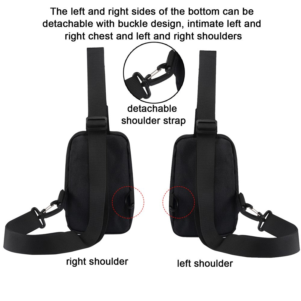 6,5'' / 6,9'' / 7,2'' Brystskuldertaske Telefonpose Vandafvisende Nylon Casual Skulderrygsæk Slyngetaske Rejsetaske