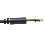 Stereo 6.35mm Extension Audio Cable 1 Male to 2 Female Headphone Headset Splitter 20cm