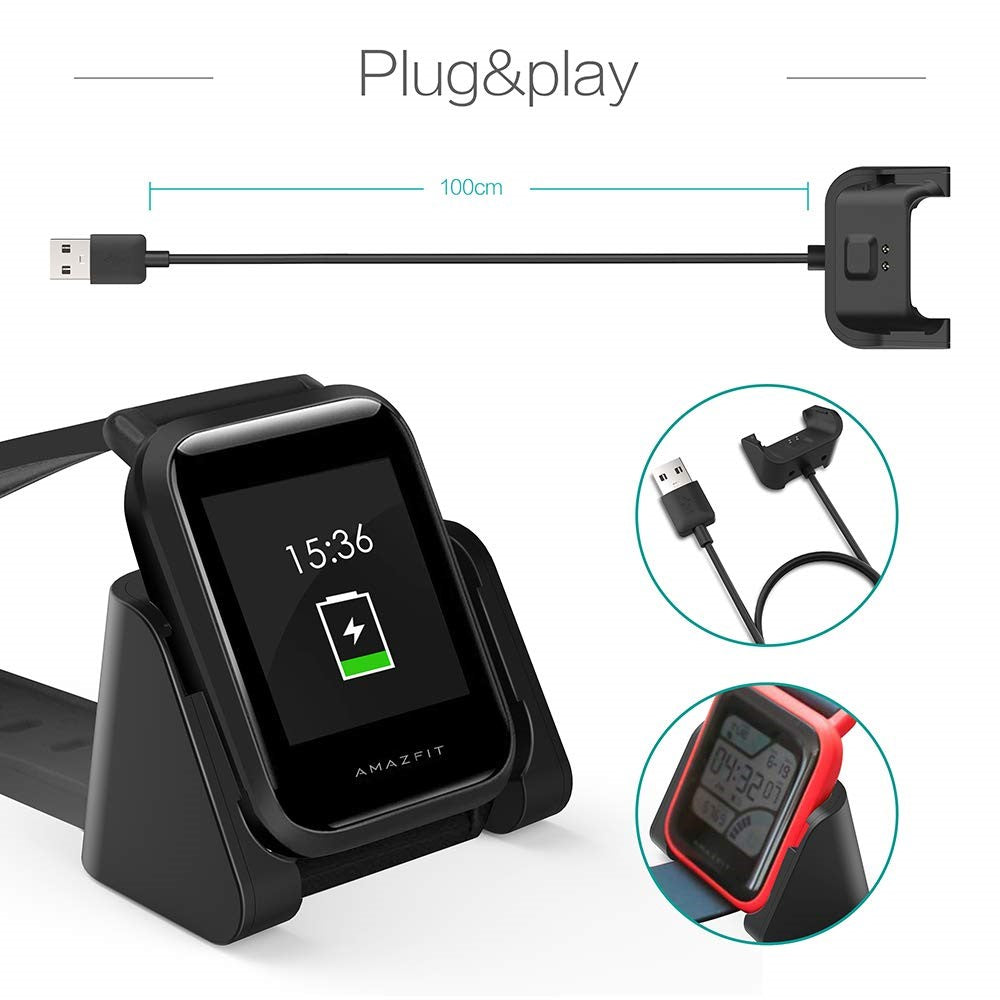 Smartwatch-opladerkabel Opladningsdock til Amazfit Bip Lite A1915/ Bip A1608