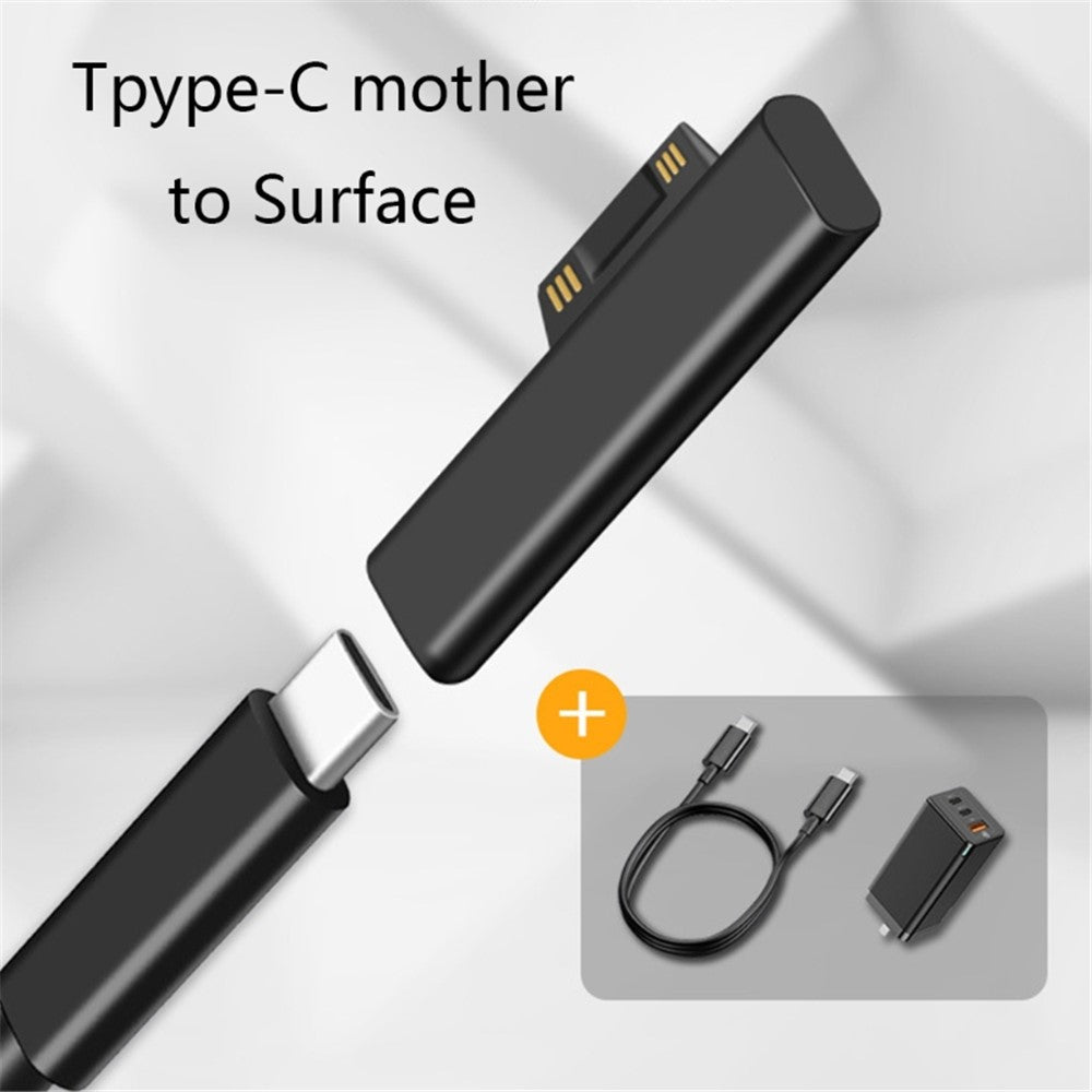 Type-C hun PD-konverter USB C-adapter til Microsoft Surface Pro 3 / 4 / 5 / 6