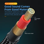ESSAGER 3.5mm Jack Male to Male Audio AUX Cable for PC Mobile Phone Speaker, 1.5m