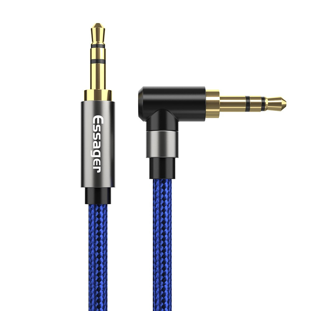 ESSAGER 3.5mm Jack Male to Male Audio AUX Cable for PC Mobile Phone Speaker, 1.5m