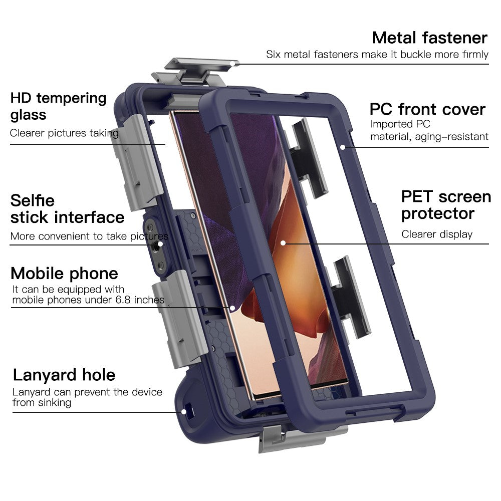 SHELLBOX Diving Case II 15m Underwater Universal Full Body Phone Shell IPX8 Waterproof Cover with Anti-Lost Rope