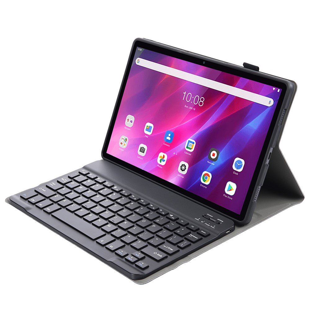 AK10 Detachable 2-in-1 Leather Stand Case with Bluetooth Keyboard for Lenovo Tab K10 TB-X6C6X