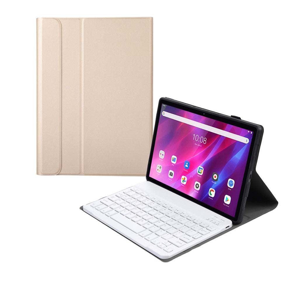 AK10 Detachable 2-in-1 Leather Stand Case with Bluetooth Keyboard for Lenovo Tab K10 TB-X6C6X