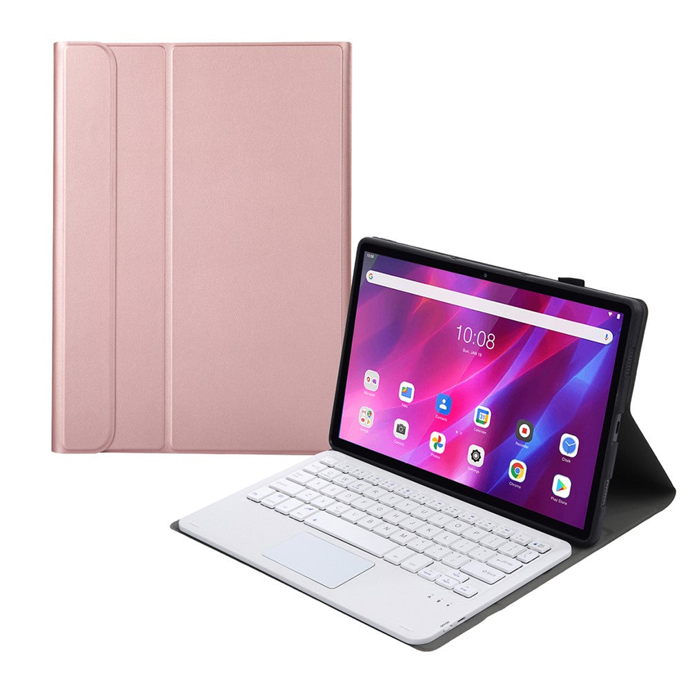 AK10-A Leather Stand Case Bluetooth-compatible Keyboard with Touchpad for Lenovo Tab K10 TB-X6C6X