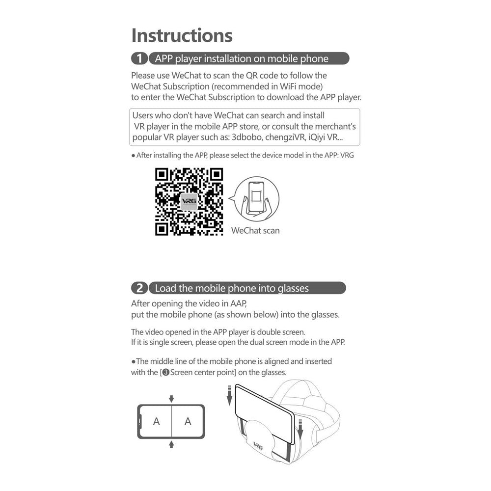 VRG Pro 120 Degree Wide Angle 3D VR Headset Helmet Smart Virtual Reality Glasses for 5-7inch Smart Phone