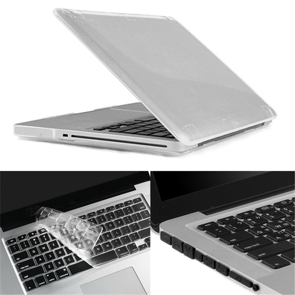 Transparent ENKAY HAT PRINCE Crystal PC Cover for MacBook Pro 15 inch (2009 A1286 + Keyboard Guard Film + Anti-dust Plugs