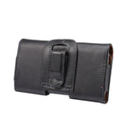 Ægte læder bæltehylster taske til iPhone 11 Pro / X 5,8 tommer / Samsung Galaxy S9 S8 Etc, Størrelse: 14,5 x 7,5 x 1,6 cm