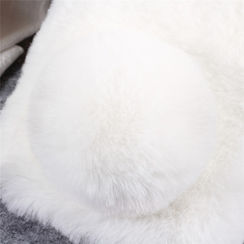 Rabbit Shape Fluffy Fur Coated Rhinestone TPU Cell Phone Case for Samsung Galaxy A6 (2018)