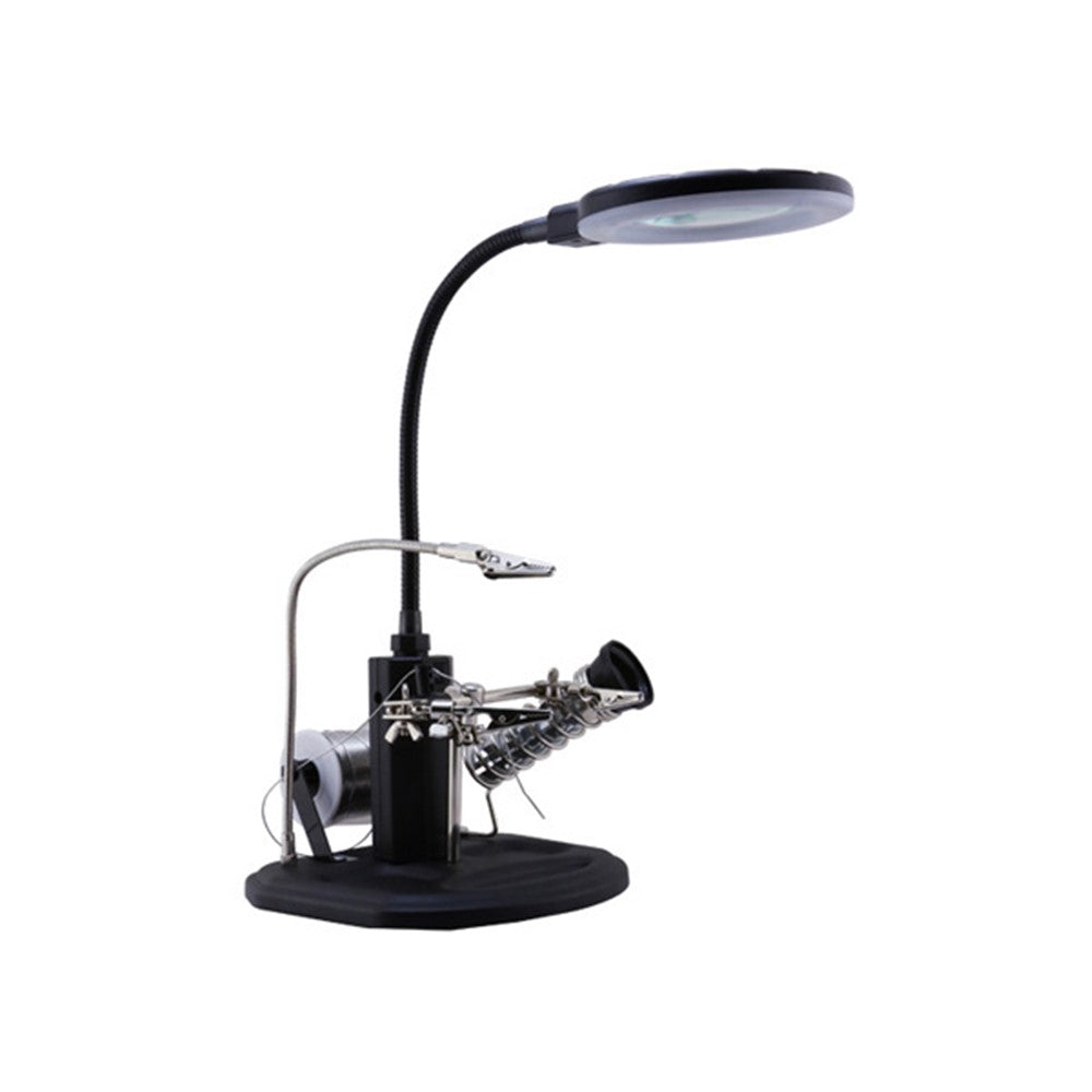 BEST BST-308L LED Lamp 2.5X/4X Magnifying Glass with Clips