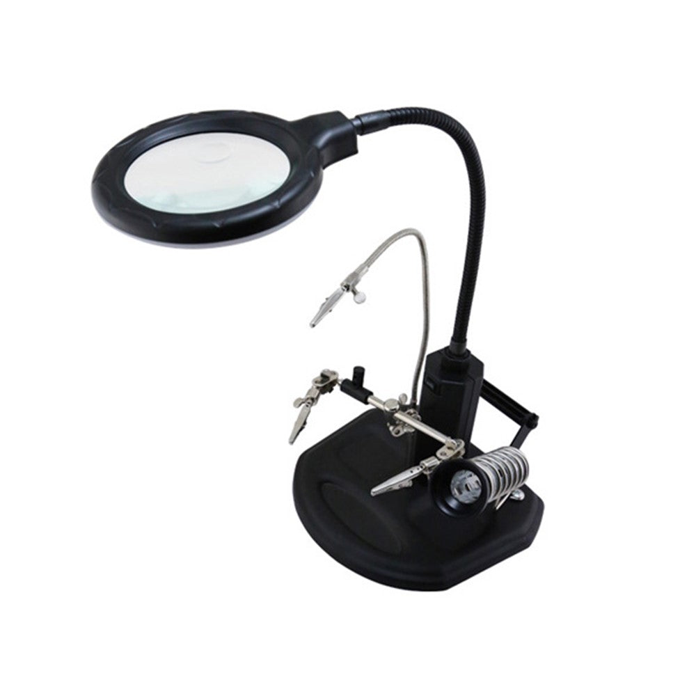 BEST BST-308L LED Lamp 2.5X/4X Magnifying Glass with Clips