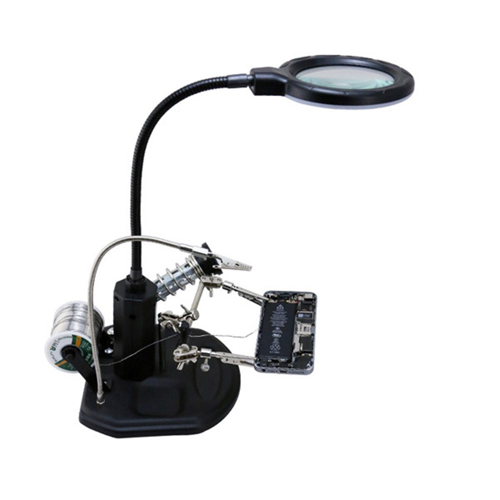 BEST BST-308L LED Lamp 2.5X/4X Magnifying Glass with Clips
