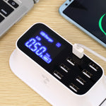 YC-CDA19 CE/RoHS/FCC Dockingstation Flere USB 8-ports oplader Desktopopladerhub LED-skærm