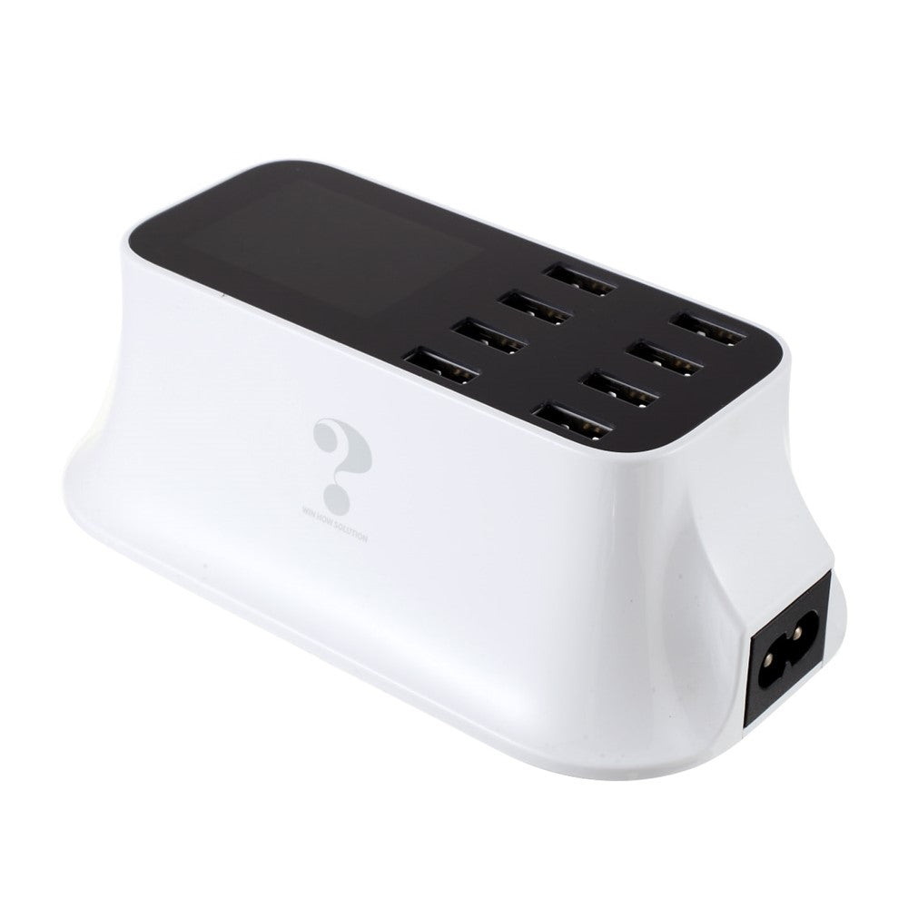 YC-CDA19 CE/RoHS/FCC Dockingstation Flere USB 8-ports oplader Desktopopladerhub LED-skærm