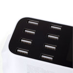 YC-CDA19 CE/RoHS/FCC Dockingstation Flere USB 8-ports oplader Desktopopladerhub LED-skærm
