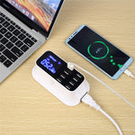 YC-CDA19 CE/RoHS/FCC Dockingstation Flere USB 8-ports oplader Desktopopladerhub LED-skærm