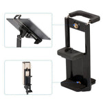 AT779 Universal Cell Phone Tablet Tripod Mount Vertical Bracket Holder Adapter Clamp with 1/4 Screw Hole