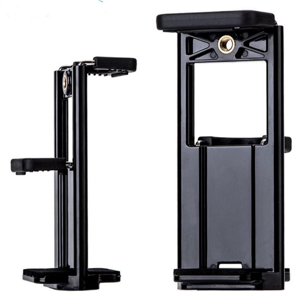 AT779 Universal Cell Phone Tablet Tripod Mount Vertical Bracket Holder Adapter Clamp with 1/4 Screw Hole