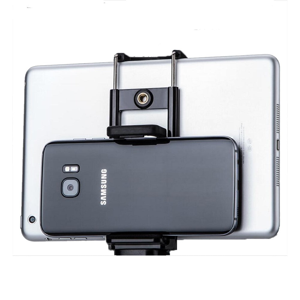 AT779 Universal Cell Phone Tablet Tripod Mount Vertical Bracket Holder Adapter Clamp with 1/4 Screw Hole