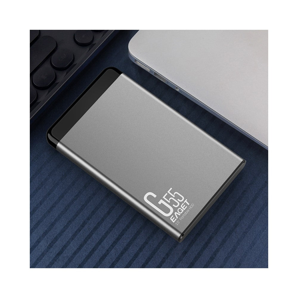 EAGET G55 1 TB 2,5 tommer bærbar ekstern harddisk USB 3.0 HDD-lagerdrev med 110 MB/s læsehastighed
