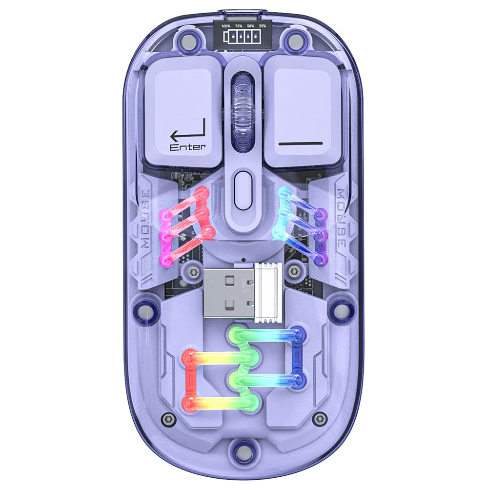 Rechargeable Computer Mouse Wireless Dual-Mode Mouse for Gaming Office Work