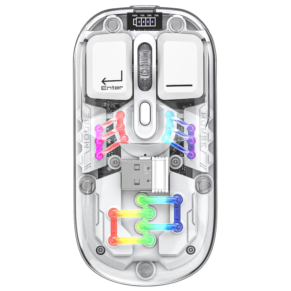 Rechargeable Computer Mouse Wireless Dual-Mode Mouse for Gaming Office Work