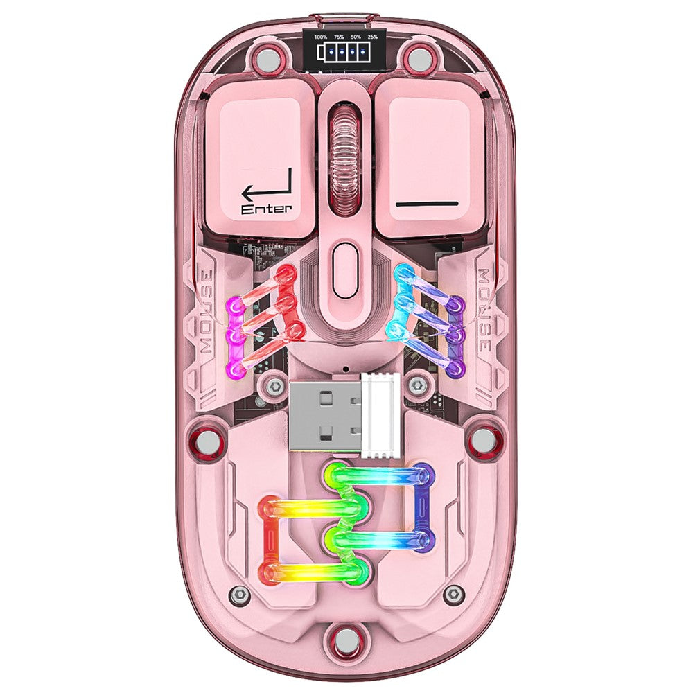 Rechargeable Computer Mouse Wireless Dual-Mode Mouse for Gaming Office Work