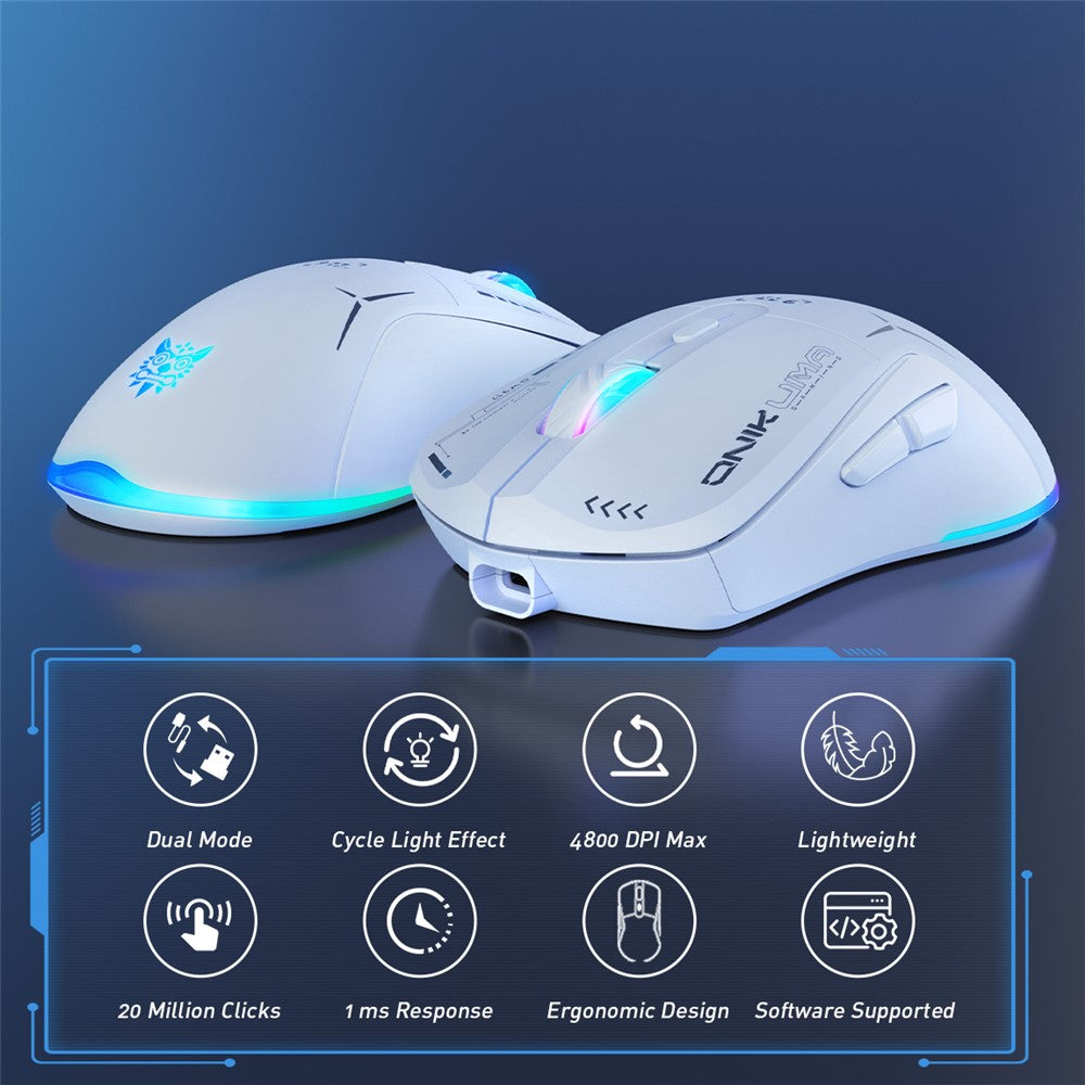 ONIKUMA CW917 Kablet / 2.4G Trådløs Dual Mode Gaming Mus Ergonomisk Computer Bærbar Mus