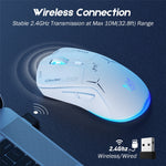 ONIKUMA CW917 Kablet / 2.4G Trådløs Dual Mode Gaming Mus Ergonomisk Computer Bærbar Mus