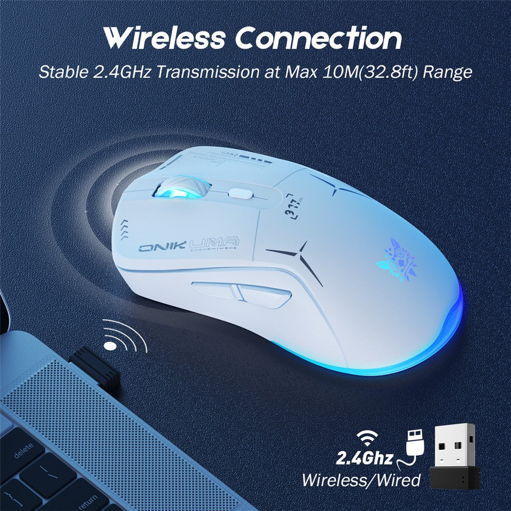 ONIKUMA CW917 Kablet / 2.4G Trådløs Dual Mode Gaming Mus Ergonomisk Computer Bærbar Mus