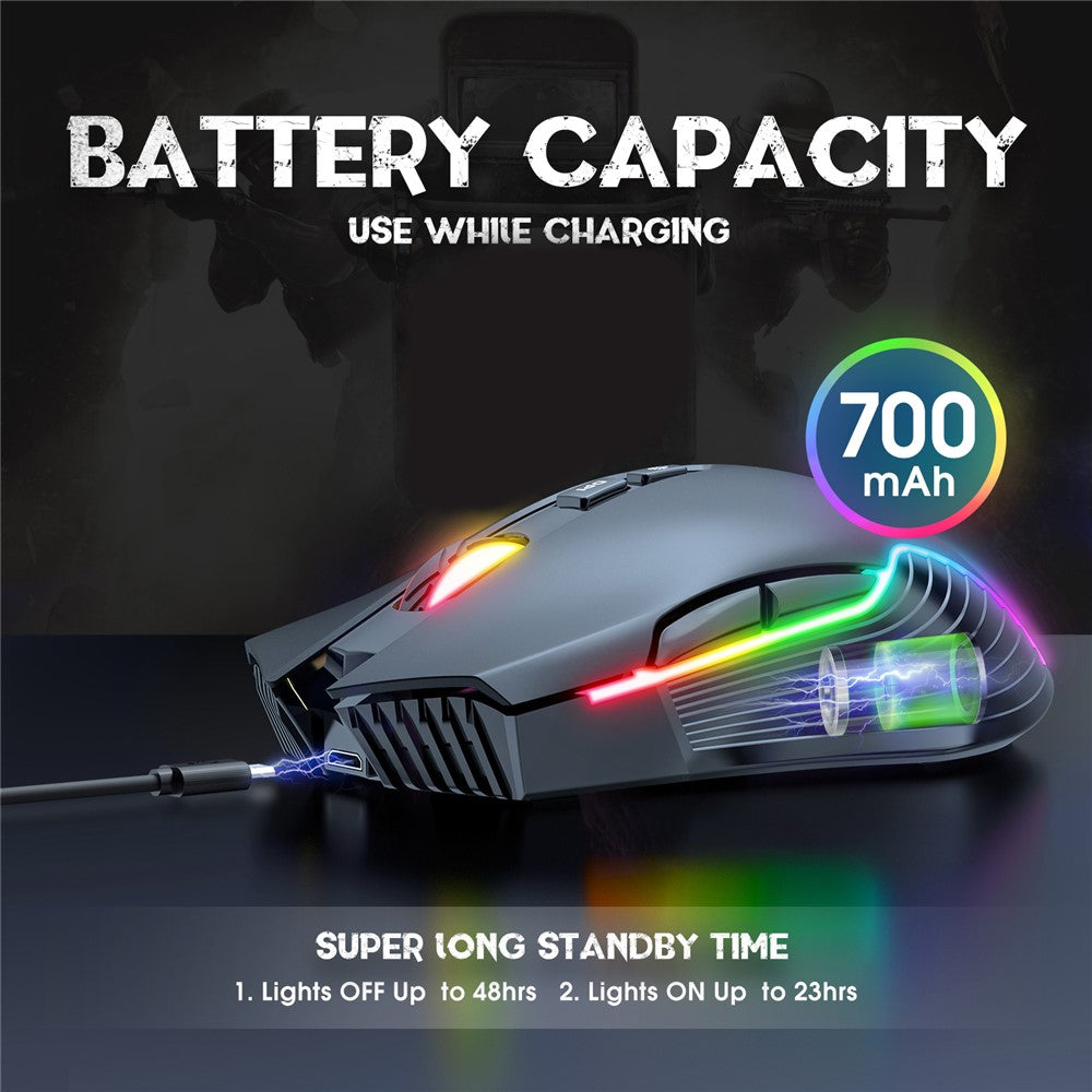 ONIKUMA CW905 Rechargeable 2.4G Wireless Gaming Mouse RGB Light Computer Mice