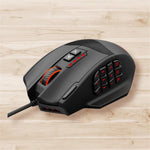E-YOOSO X39 USB Wired Computer Mouse Ergonomic Gaming Mouse with 12 Side Buttons